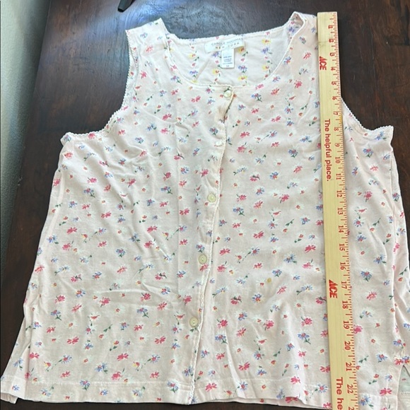 Carole Hickman Pink Sleeveless Relaxed Tank Top Pajama Sz M - Picture 8 of 12